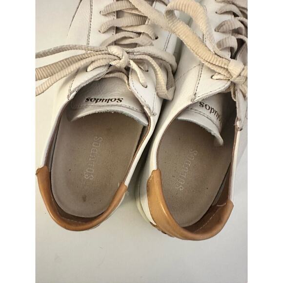 Soludos Original Ibiza Leather Sneaker in Oasis White Women’s Size 7.5 EUC - Picture 7 of 9
